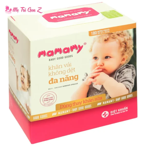 Khăn Vải Không Dệt MAMAMY - Combo 3 Hộp Khăn Khô Đa Năng MAMAMY An Toàn Cho Bé